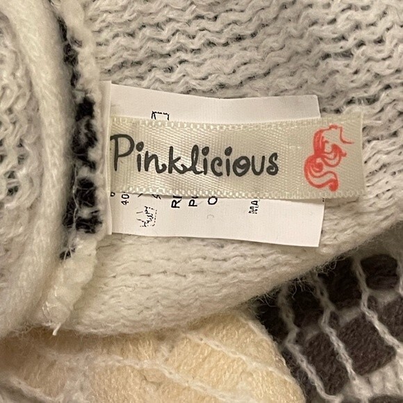 Pinklicious Boho Sweater Poncho with Tassels.Cream,Gray, Black and Brown… - Picture 7 of 7